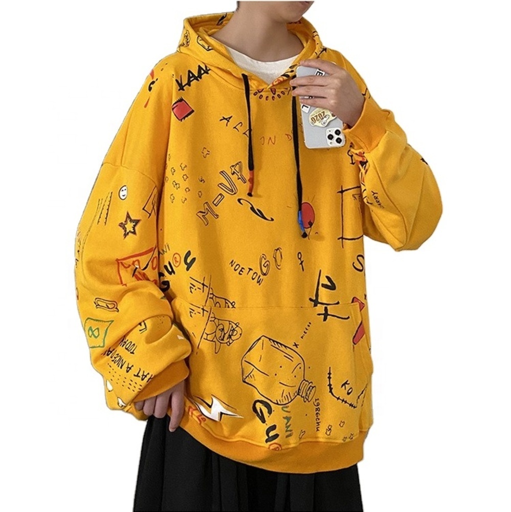 X0549Z 2020 New European and American autumn/winter men's crossover long-sleeved hooded print top, Black
X0549Z 2020 New European and American autumn/winter men's crossover long-sleeved hooded print top, Black