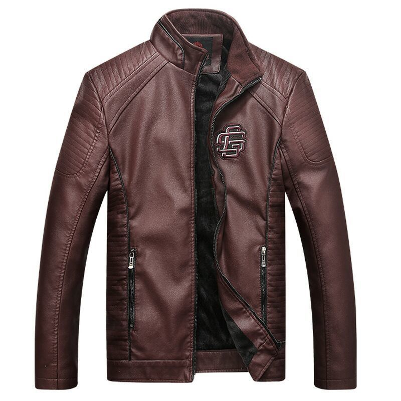 Faux Leather Jackets Men Classic Motorcycle Bike Cowboy Jacket Asian Size Winter Warm Coat Male Thick Coats 5XL High Quality 16 201120