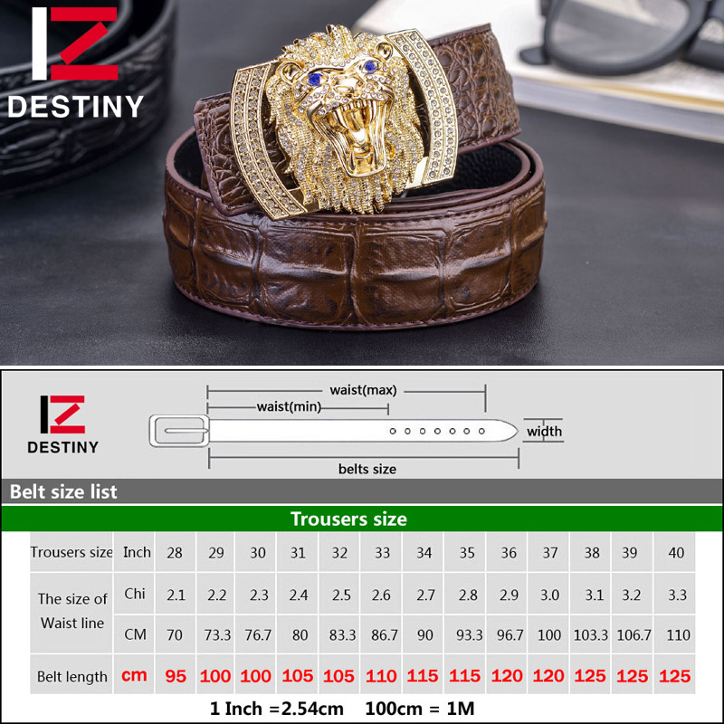 DESTINY Man Belt Luxury Famous Brand Designer Belts Men High Quality Male Genuine Leather Strap Waist Wedding Lion Crocodile329O, Dashi
DESTINY Man Belt Luxury Famous Brand Designer Belts Men High Quality Male Genuine Leather Strap Waist Wedding Lion Crocodile329O, Dashi