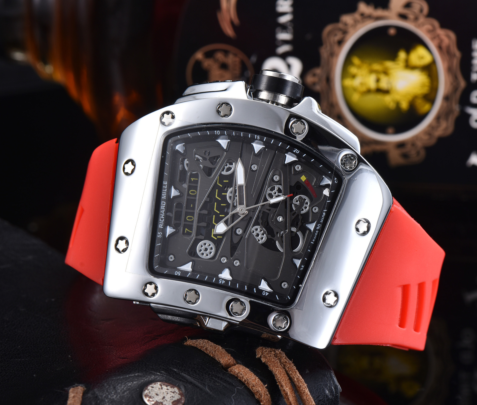 Personality fashion Richards ghost quartz watch high quality imitation mechanical watch
Personality fashion Richards ghost quartz watch high quality imitation mechanical watch