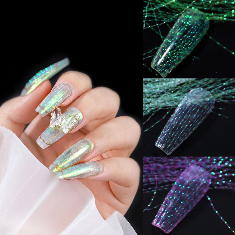 1Package Fluorescent 3D Holographic Thread Nail Sticker Laser Glitter Mesh Net Line Tape Silk Foils Nail Decorations For Nails
1Package Fluorescent 3D Holographic Thread Nail Sticker Laser Glitter Mesh Net Line Tape Silk Foils Nail Decorations For Nails