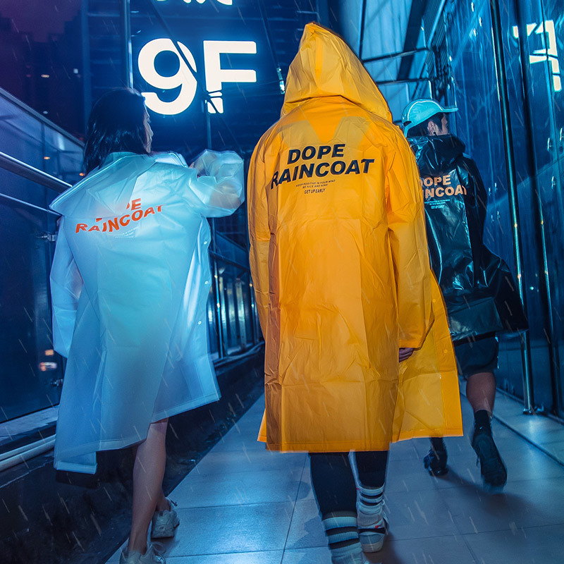 Aolamegs Men Coat Waterproof Trench Cardigan Raincoat Male Multi-color Optional Fashion High Street Hip Hop Style Streetwear 201128