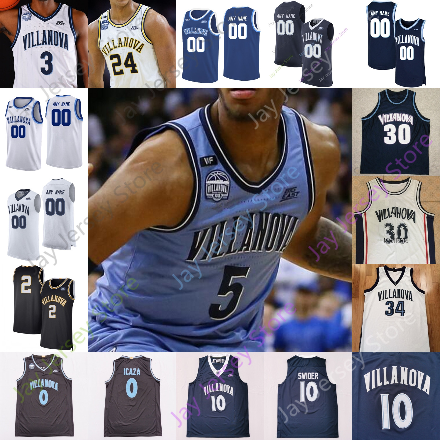 Villanova Wildcats Basketball Jersey NCAA College Angelo Brizzi Longino Nnanna Njoku Trey Patterson Jeremiah Robinson-Earl Bey Cole Swider, Navy
Villanova Wildcats Basketball Jersey NCAA College Angelo Brizzi Longino Nnanna Njoku Trey Patterson Jeremiah Robinson-Earl Bey Cole Swider, Navy