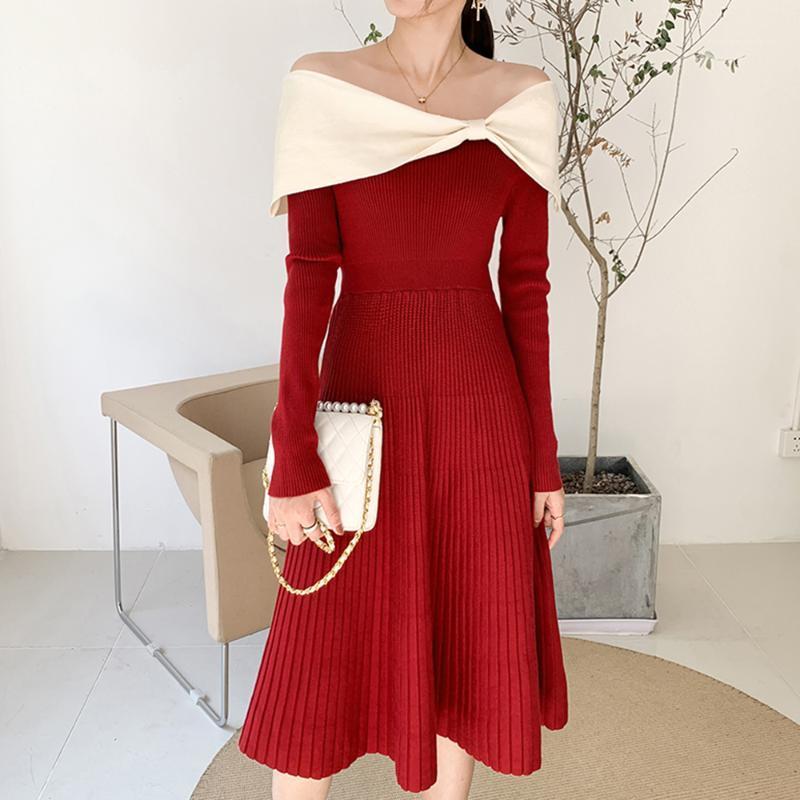 Sweet Winter Autumn Dress Korean Fashion Thin Simple Elegant Designer Best Sellers Christmas Bowknot One Word Collar1, Black
Sweet Winter Autumn Dress Korean Fashion Thin Simple Elegant Designer Best Sellers Christmas Bowknot One Word Collar1, Black