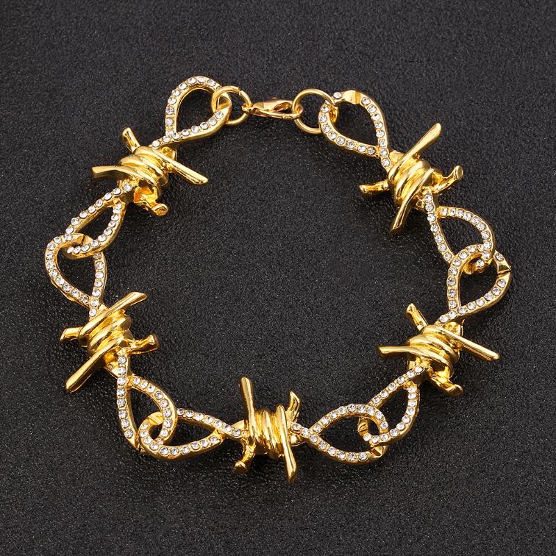 Hip-hop Barb Thorns Crystal Bracelet Luxury Metal Trendy Cool Jewelry For Man Women Motorcycle Chain Pub Party Accessories 
Hip-hop Barb Thorns Crystal Bracelet Luxury Metal Trendy Cool Jewelry For Man Women Motorcycle Chain Pub Party Accessories