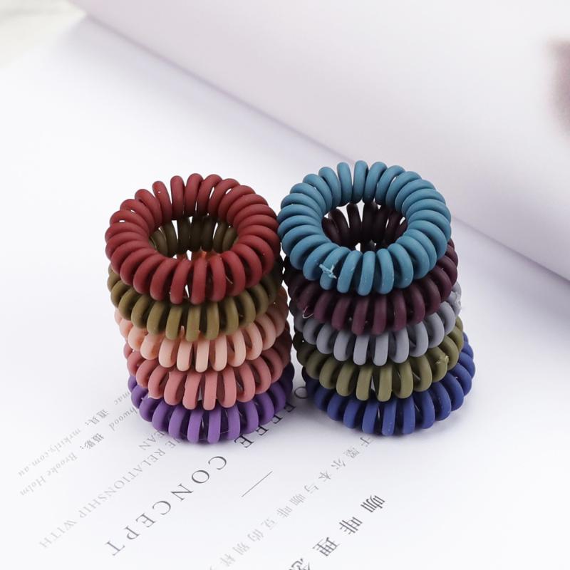 10pcs Matte Phone Cord Hair Bands Plastic Hair Coils Spiral Bobbles TPU Women Ties Girl Ponytail Holder Accessory
10pcs Matte Phone Cord Hair Bands Plastic Hair Coils Spiral Bobbles TPU Women Ties Girl Ponytail Holder Accessory
