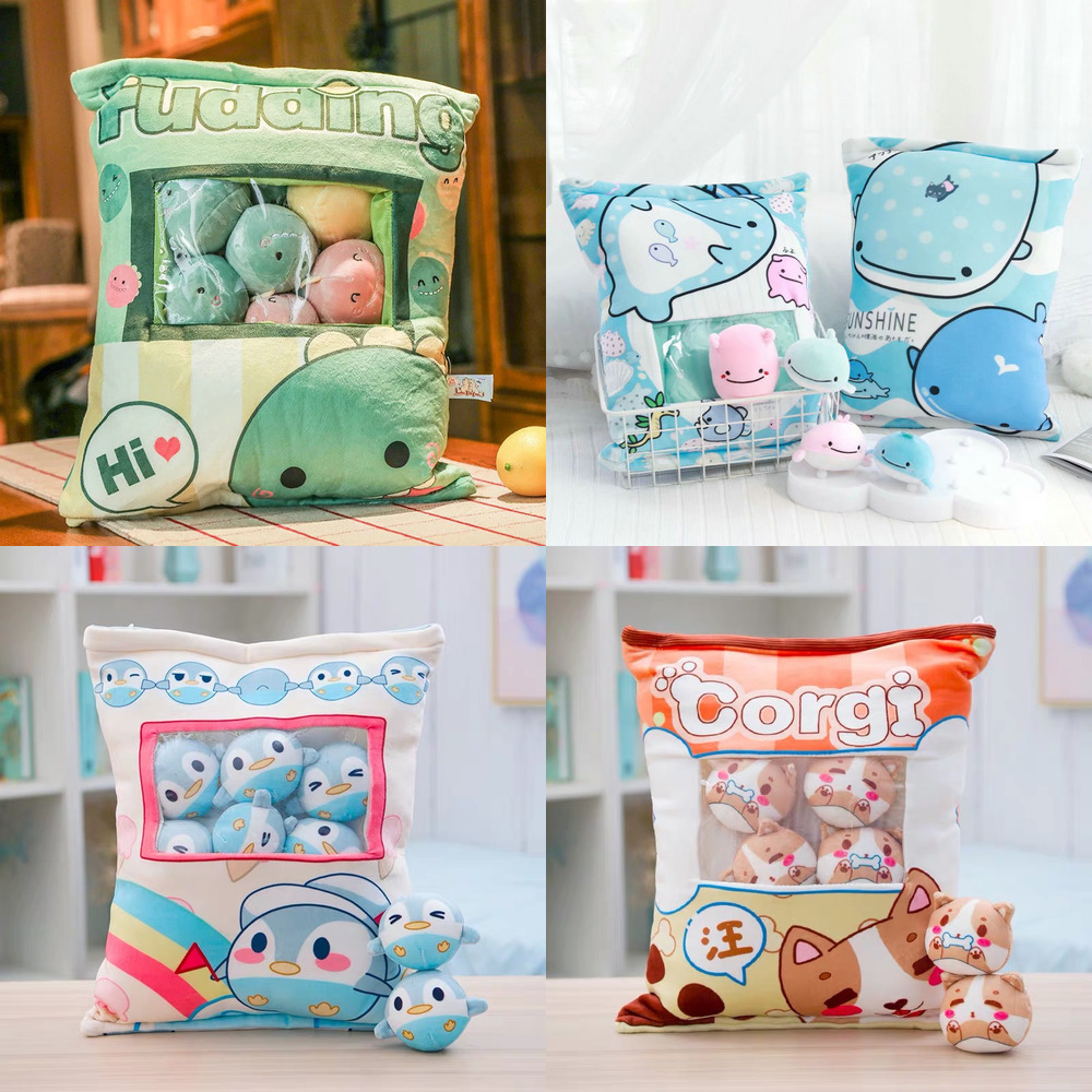 A Bag Puff and Candy Snack Pudding Pillow 8pcs 10cm mini Candy Doll toys in a zip Bag Pillow Creative gift For Children Birthday Y1209
A Bag Puff and Candy Snack Pudding Pillow 8pcs 10cm mini Candy Doll toys in a zip Bag Pillow Creative gift For Children Birthday Y1209