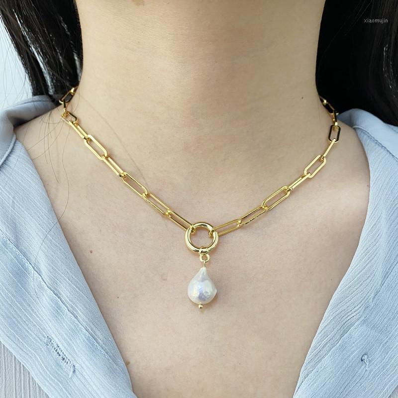Chains 2022 Fashion Women Natural Freshwater Pearl Paper Clips Chain Necklace Sexy Party Baroque Jewerly
Chains 2022 Fashion Women Natural Freshwater Pearl Paper Clips Chain Necklace Sexy Party Baroque Jewerly