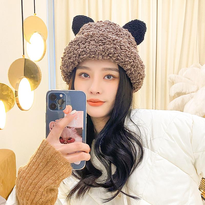 Women Autumn/Winter Artificial Fur fisherman hat Cute ears student outdoor warm version of the wild basin hat Male SA404, Brown
Women Autumn/Winter Artificial Fur fisherman hat Cute ears student outdoor warm version of the wild basin hat Male SA404, Brown