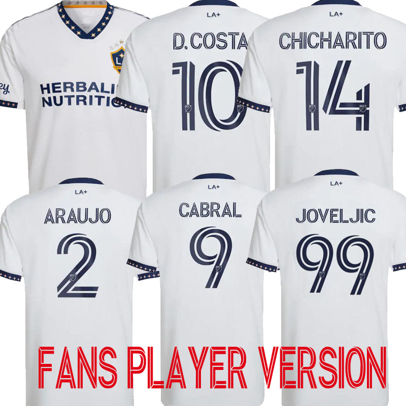 MLS 2022 2023 Los Angeles LA Galaxy Soccer JerseyS CHICHARITO D.Costa Joveljic Efraín Álvarez Marky Cabral 22 23 KLJESTAN HOME FOOTBALL SHIRTS TOP fans player version, Away 
MLS 2022 2023 Los Angeles LA Galaxy Soccer JerseyS CHICHARITO D.Costa Joveljic Efraín Álvarez Marky Cabral 22 23 KLJESTAN HOME FOOTBALL SHIRTS TOP fans player version, Away