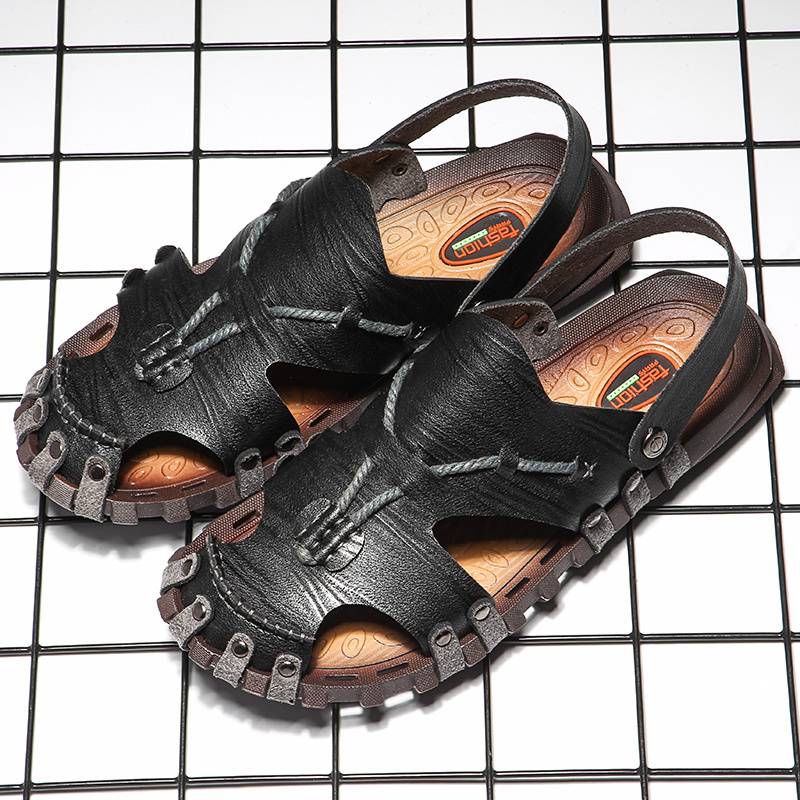 Roman Summer with classical leather 2019 slippers in the open air beach shoes flip flops man water trekking sandals MGRZ, Brown.
Roman Summer with classical leather 2019 slippers in the open air beach shoes flip flops man water trekking sandals MGRZ, Brown.