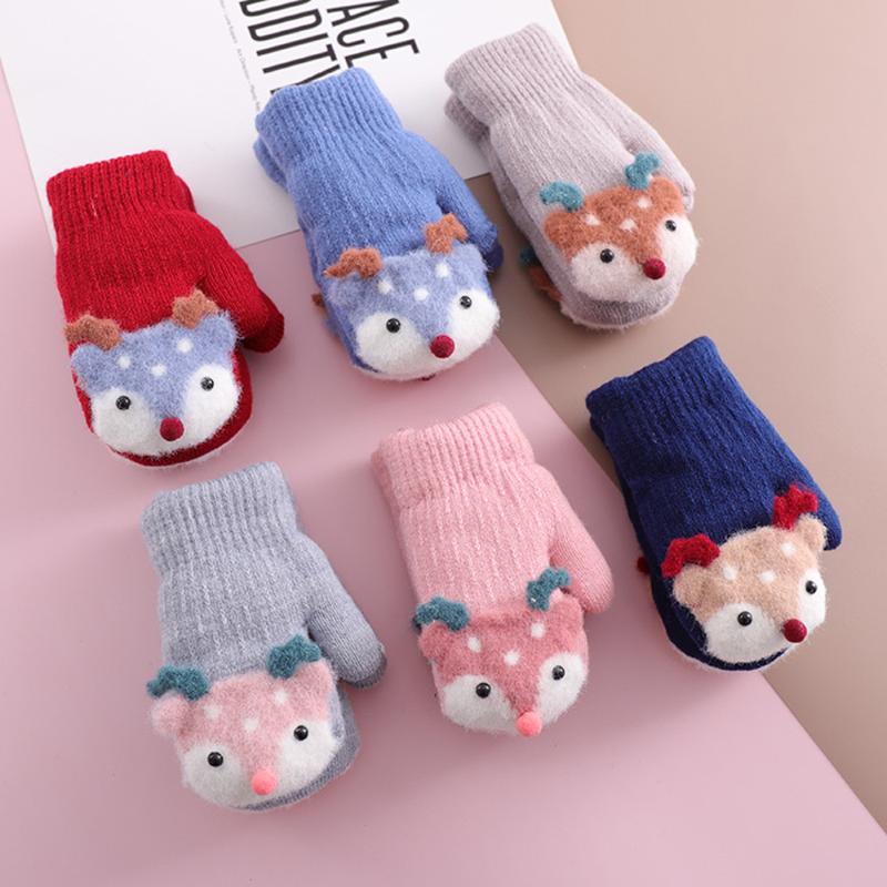 Five Fingers Gloves Cute Cartoon Deer Knitted With Sound Plush Warm Thick Baby Kids Outdoor Winter Mittens 0-4Years Old
Five Fingers Gloves Cute Cartoon Deer Knitted With Sound Plush Warm Thick Baby Kids Outdoor Winter Mittens 0-4Years Old