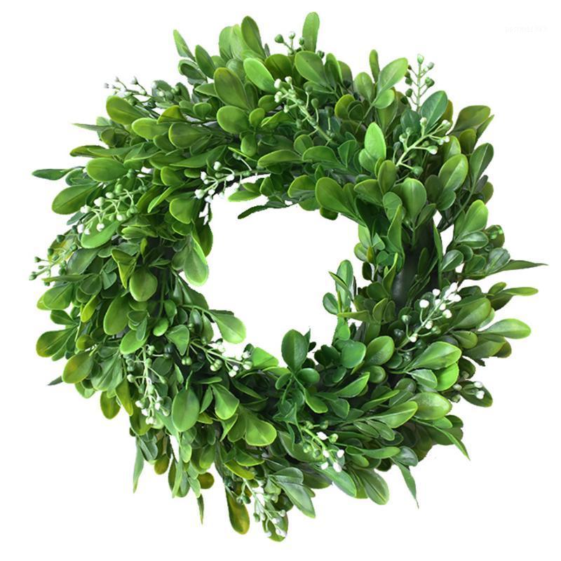 Artificial Leaves Wreath Simulation Plant Circle Rattan Garland Door Hanging Fake Leaf Wreath1, Green 
Artificial Leaves Wreath Simulation Plant Circle Rattan Garland Door Hanging Fake Leaf Wreath1, Green