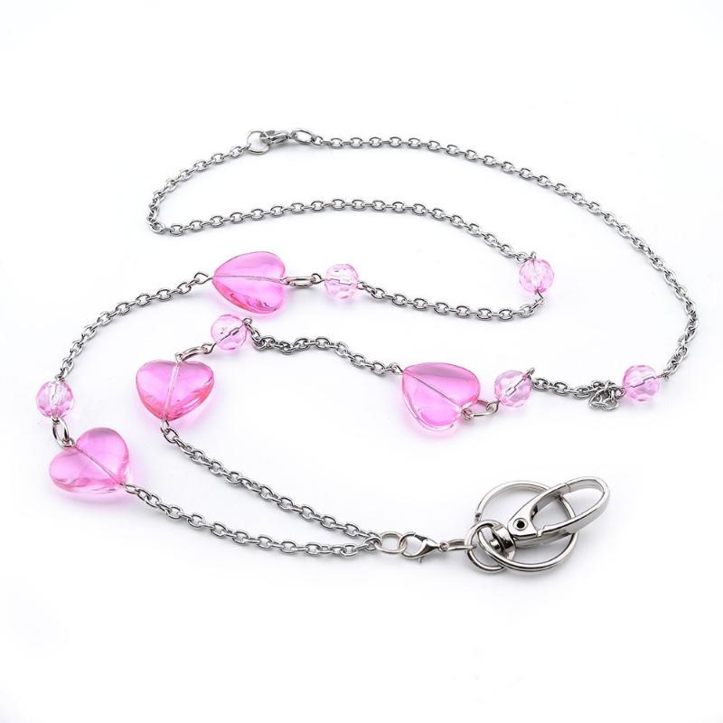 New Arrive Lanyard Necklace For Women Pink heart Beaded Lanyard ID Necklaces for Keys and Cards
New Arrive Lanyard Necklace For Women Pink heart Beaded Lanyard ID Necklaces for Keys and Cards