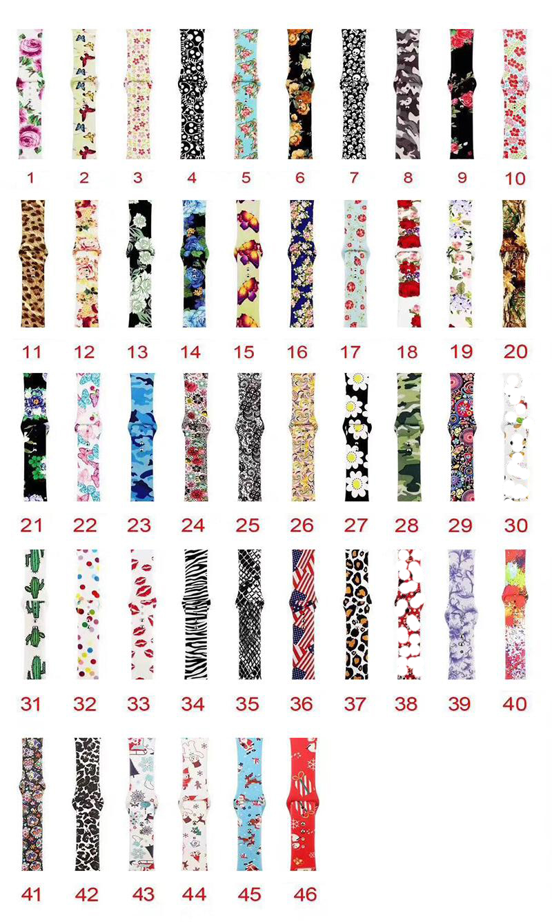 color printing sport silicone strap for apple watch band 42mm 38mm 44mm 40mm iwatch Series 4/3/2/1 wrist bands bracelet
color printing sport silicone strap for apple watch band 42mm 38mm 44mm 40mm iwatch Series 4/3/2/1 wrist bands bracelet