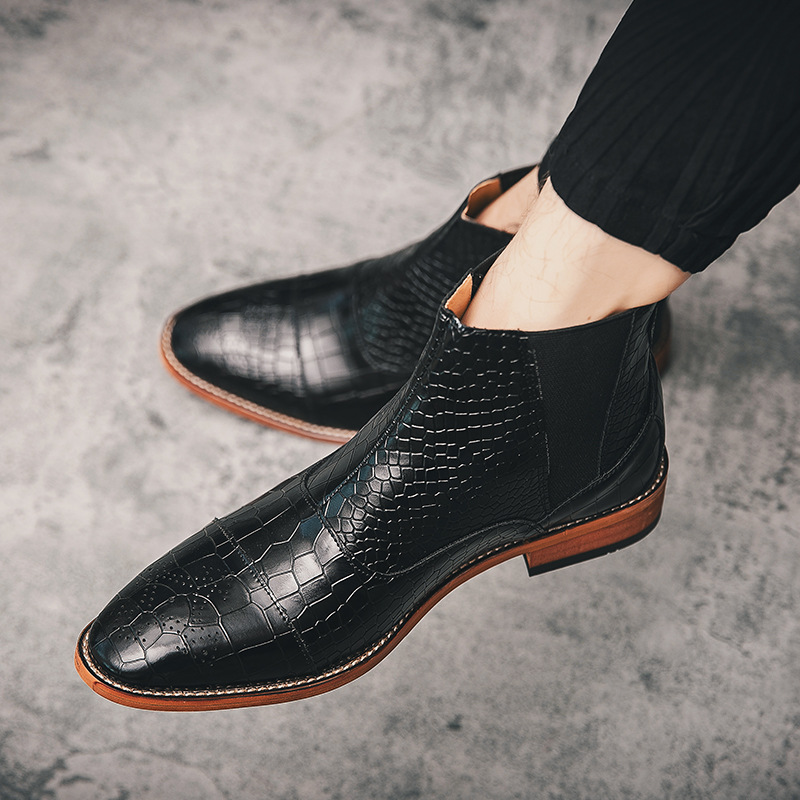 2020 New Autumn New Martin Boots Leather Shoes Pointed High-Top British Fashion All-Match Trendy Korean Chelsea Leather Boots Shoes, Blue
2020 New Autumn New Martin Boots Leather Shoes Pointed High-Top British Fashion All-Match Trendy Korean Chelsea Leather Boots Shoes, Blue