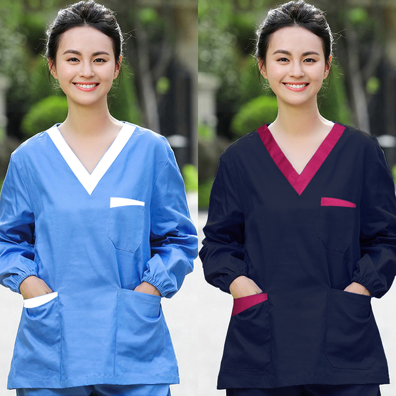 Plug Size S-4XL Women Scrubs set pure Cotton nurse Uniforms Long Sleeve Color Blocking design Lab vet doctor Pharmacy Workwear Clothes, Black;white
Plug Size S-4XL Women Scrubs set pure Cotton nurse Uniforms Long Sleeve Color Blocking design Lab vet doctor Pharmacy Workwear Clothes, Black;white