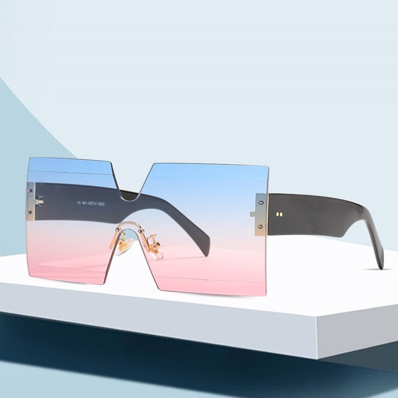 Oversized Shades Sunglasses Women Vintage Goggles Design Rimless Square Sun glasses Female One Piece Eyewear Gafas De Sol UV400
Oversized Shades Sunglasses Women Vintage Goggles Design Rimless Square Sun glasses Female One Piece Eyewear Gafas De Sol UV400