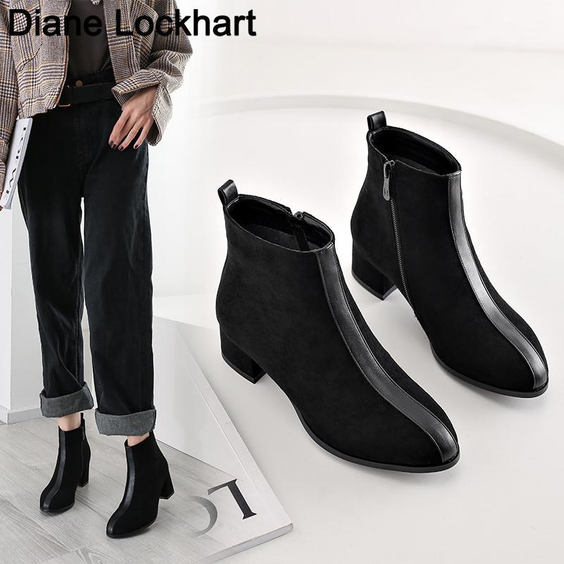 Women Boots Comfy Square High Heel Ankle Boots Fashion Pointed Toe Zipper Women's Autumn Winter Ladies Shoes 2020 Spring1, 4 cm
Women Boots Comfy Square High Heel Ankle Boots Fashion Pointed Toe Zipper Women's Autumn Winter Ladies Shoes 2020 Spring1, 4 cm