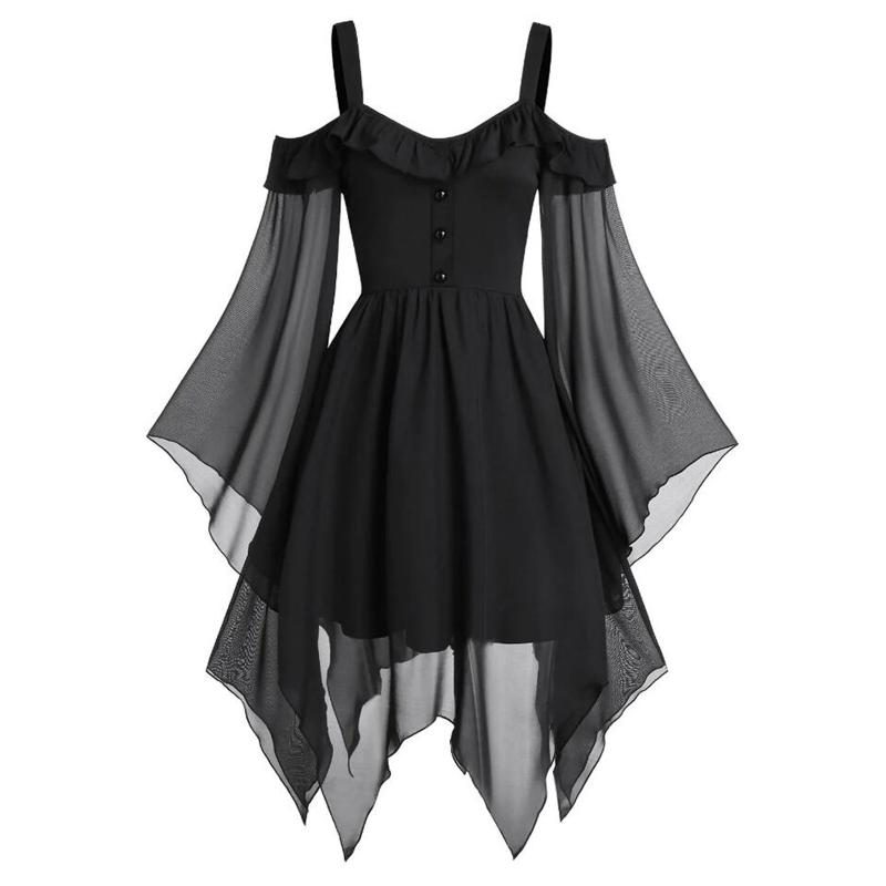 Plus Size Women shirt Cross Lace Insert Flare Sleeve shirt Tops Goth Punk Style Sleeveless Dress Irregular Elegant, Purple
Plus Size Women shirt Cross Lace Insert Flare Sleeve shirt Tops Goth Punk Style Sleeveless Dress Irregular Elegant, Purple