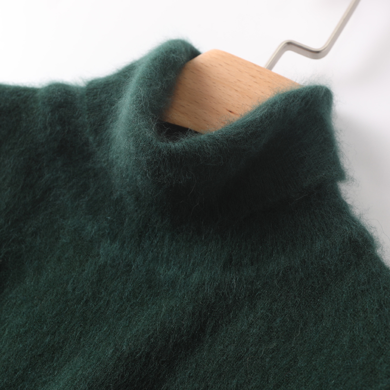 Man Jumpers 100% Mink Cashmere Knitted Sweaters Hot Sale Soft Turtleneck Winter Thick Warm Jumpers 8Colors Men Sweater 201022