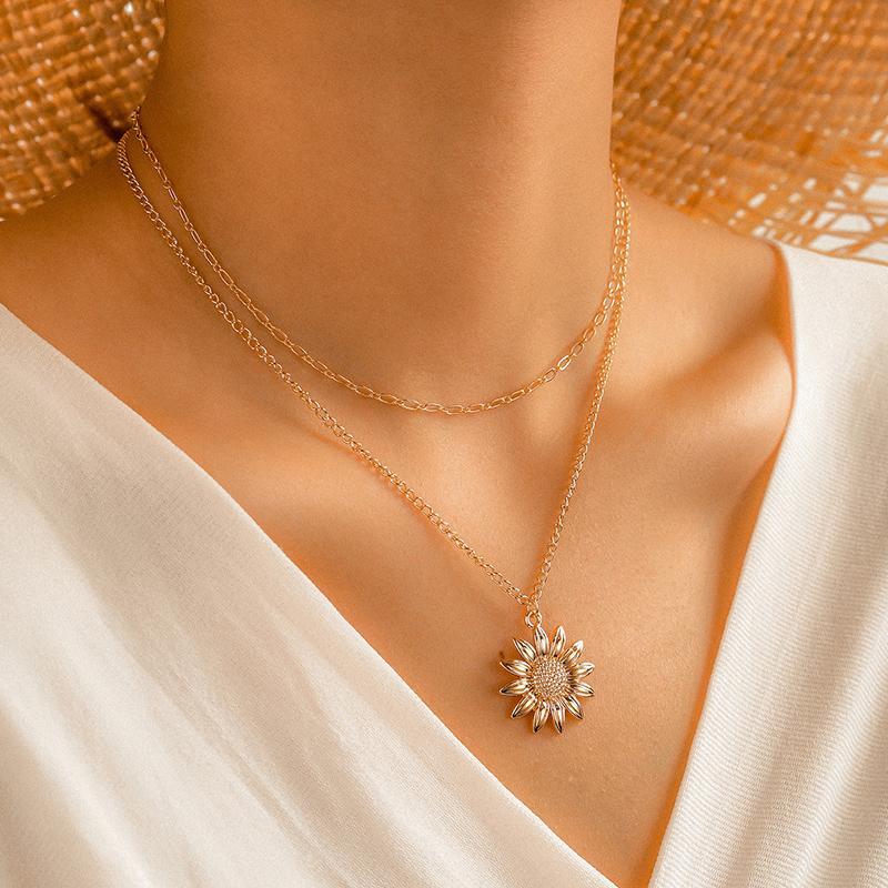 Simple Sun Flower Pendant Necklace for Women Korea 2020 New Gold Color Daisy Alloy Necklaces Jewelry Accessories 14098
Simple Sun Flower Pendant Necklace for Women Korea 2020 New Gold Color Daisy Alloy Necklaces Jewelry Accessories 14098