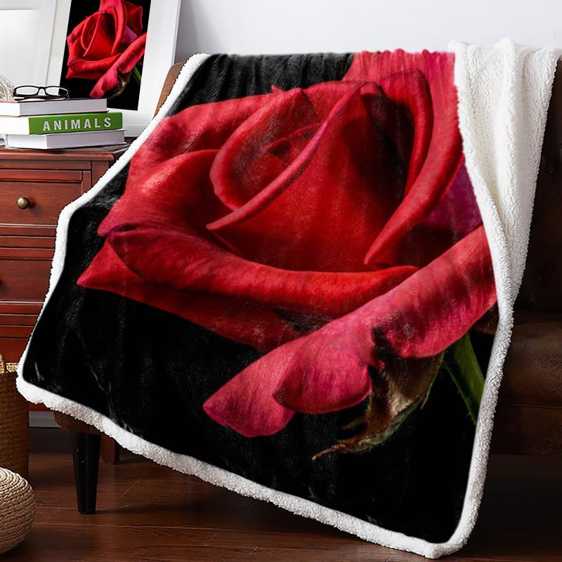 Rose Flower Black Background Fleece Blanket Warm Cashmere Blanket Office Sofa Supplies Blankets for Beds
Rose Flower Black Background Fleece Blanket Warm Cashmere Blanket Office Sofa Supplies Blankets for Beds