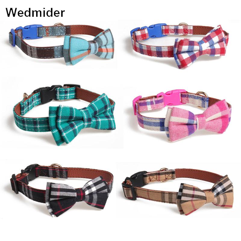 

2020 Plaid Cat Collar with Bow Tie Bell Breakaway Quick Release Collars for Cats Puppies Kitten Accessories