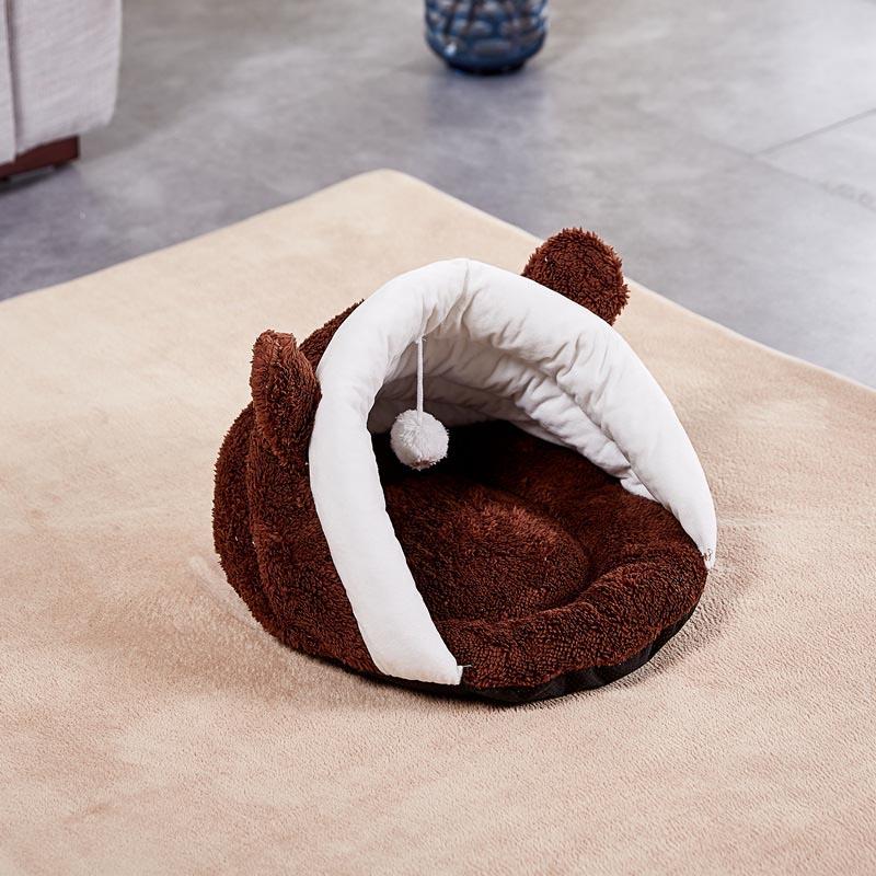 Ear Design Cat Pet Sleeping Beds Puppy Soft House Warm Flip Flop Cattery