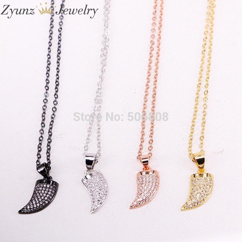 6PCS ZYZ330-3239 Small CZ Horn Pendant Charms Necklace Choker Mix color Chain Colar Femme Statement Jewelry Gift
6PCS ZYZ330-3239 Small CZ Horn Pendant Charms Necklace Choker Mix color Chain Colar Femme Statement Jewelry Gift