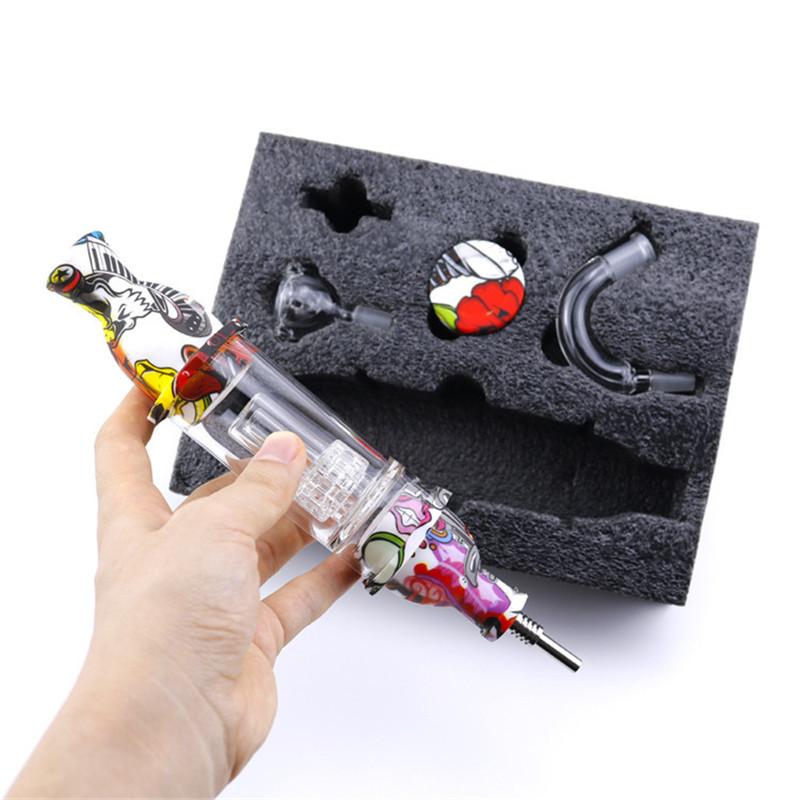 Glass Nectar Collector Premium Tobacco Bag Set Wax Container Silicone bong with Titanium nail Storage Jar Metal Dabber Smoking Pipe
Glass Nectar Collector Premium Tobacco Bag Set Wax Container Silicone bong with Titanium nail Storage Jar Metal Dabber Smoking Pipe
