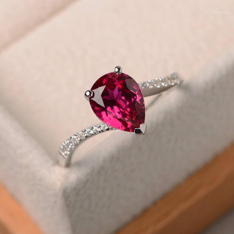 Cluster Rings Foreign Trade European And American Fashion Wedding Ring Ruby Pear-shaped Water Drop S925 Sterling Silver Female Jewelry, Golden;silver
Cluster Rings Foreign Trade European And American Fashion Wedding Ring Ruby Pear-shaped Water Drop S925 Sterling Silver Female Jewelry, Golden;silver
