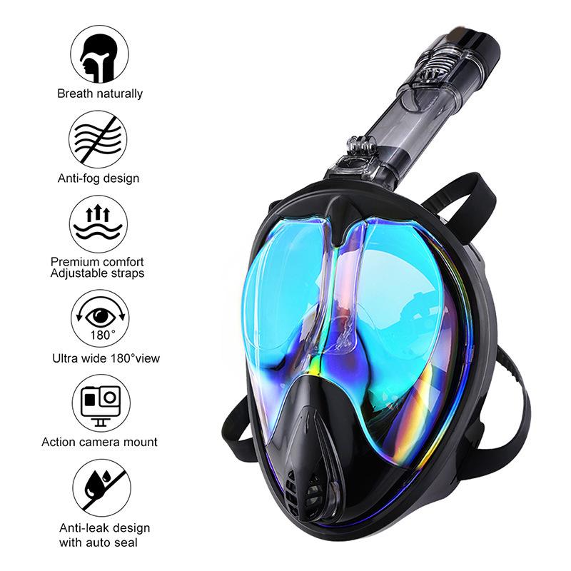 NEW Full Face Diving Mask Underwater Scuba Anti Fog Goggles Panoramic Wide View Snorkeling Mask Swimming Equipment for Adult
NEW Full Face Diving Mask Underwater Scuba Anti Fog Goggles Panoramic Wide View Snorkeling Mask Swimming Equipment for Adult