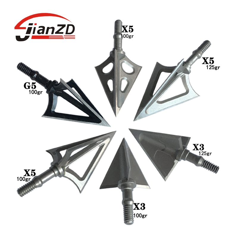 100Grain Archery Broadheads Fixed Hard Blade Stainless Steel Arrowheads One-Piece Tips A box loading of 6 J1224
100Grain Archery Broadheads Fixed Hard Blade Stainless Steel Arrowheads One-Piece Tips A box loading of 6 J1224