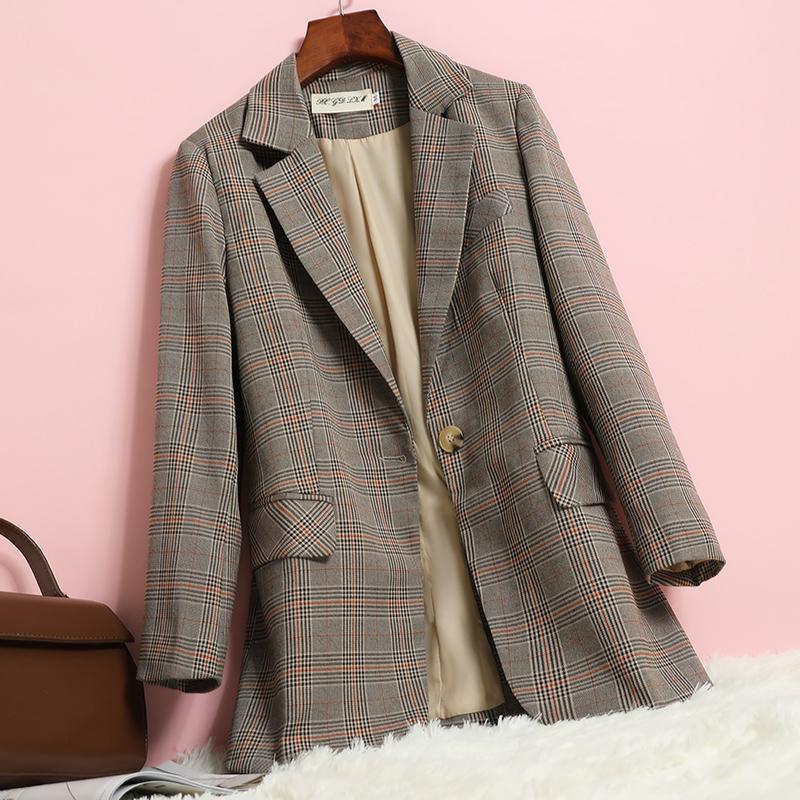 Casual Plaid Women's Autumn and Winter Temperament Long Sleeve Jacket Small Suit High-quality Mid-length Coat Female
Casual Plaid Women's Autumn and Winter Temperament Long Sleeve Jacket Small Suit High-quality Mid-length Coat Female