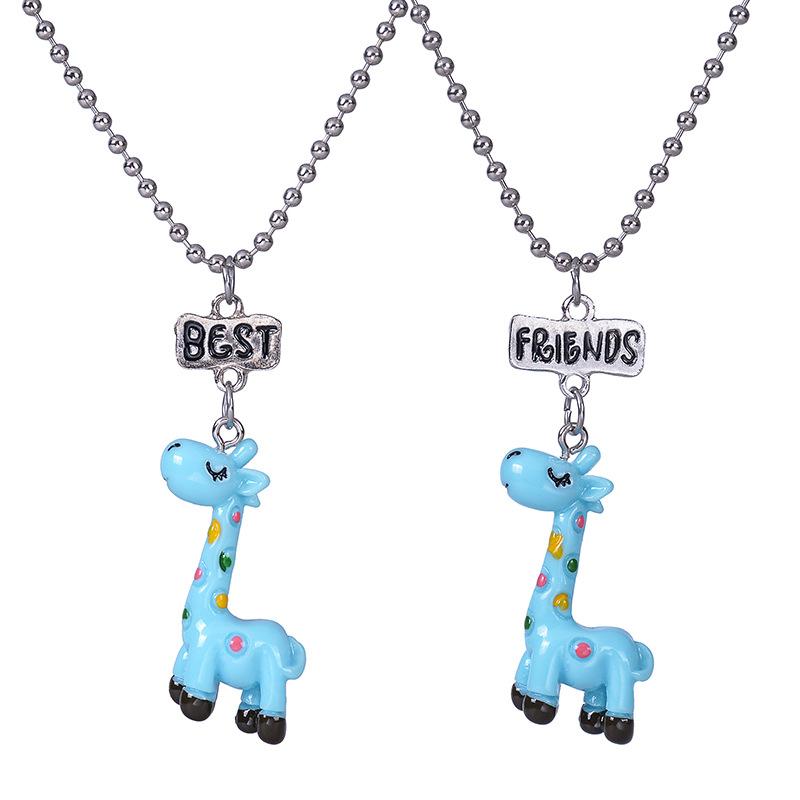 2020 Fashion Blue Cute Giraffe Pendant Necklace Best friends Friendship Jewelry Souvenir Gifts For Kids Festival Accessories
2020 Fashion Blue Cute Giraffe Pendant Necklace Best friends Friendship Jewelry Souvenir Gifts For Kids Festival Accessories
