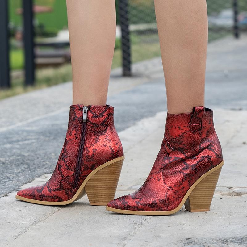 AIWEIYi Snake High Heels Ankle Boots for Women Strange Heels Western Cowboy Boots Winter Shoes Woman Black Booties Botas Mujer
AIWEIYi Snake High Heels Ankle Boots for Women Strange Heels Western Cowboy Boots Winter Shoes Woman Black Booties Botas Mujer