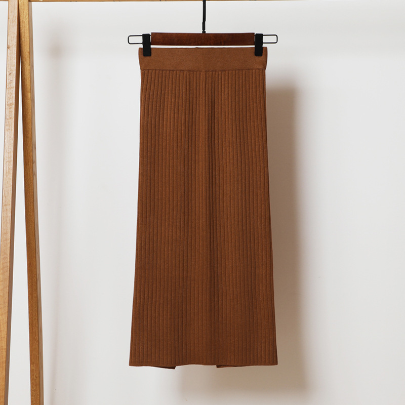 2021 New Elastic Band Women Skirts Autumn Winter Warm Knitted Straight Ribbed Mid-long Skirt Black 439b, Khaki
2021 New Elastic Band Women Skirts Autumn Winter Warm Knitted Straight Ribbed Mid-long Skirt Black 439b, Khaki