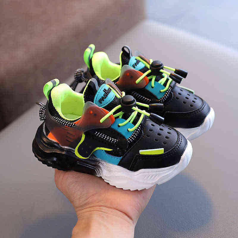 New Autumn Baby Girls Boys Casual Shoe Soft Bottom Non-slip Breathable Outdoor Fashion for Kids Sneakers Children Sports Shoes AA220311