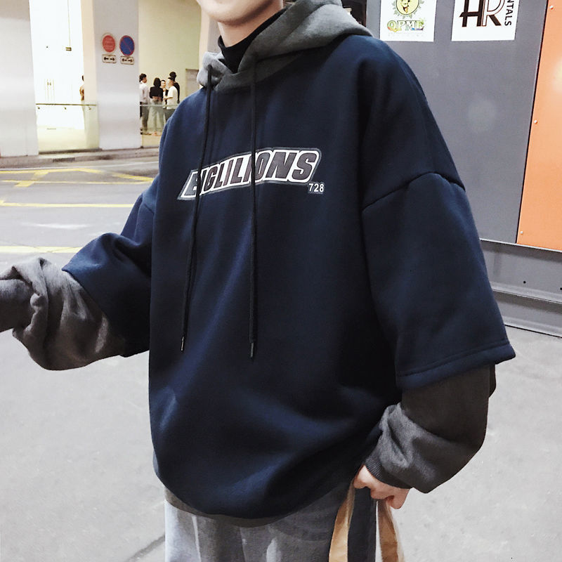 2021 New Fashion Patchwork Men Hoodies Autumn New Korean Men's Hooded Sweatshirts Man Streetwear Casual Pullovers 3836, Navyblue
2021 New Fashion Patchwork Men Hoodies Autumn New Korean Men's Hooded Sweatshirts Man Streetwear Casual Pullovers 3836, Navyblue
