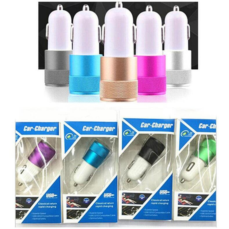 Real 2.1A Metal Dual USB Port Car Adapter Charger Universal 12 Volt 1 2 Amp 2 Port car chargers for Samsung HTC LG with retail package
Real 2.1A Metal Dual USB Port Car Adapter Charger Universal 12 Volt 1 2 Amp 2 Port car chargers for Samsung HTC LG with retail package