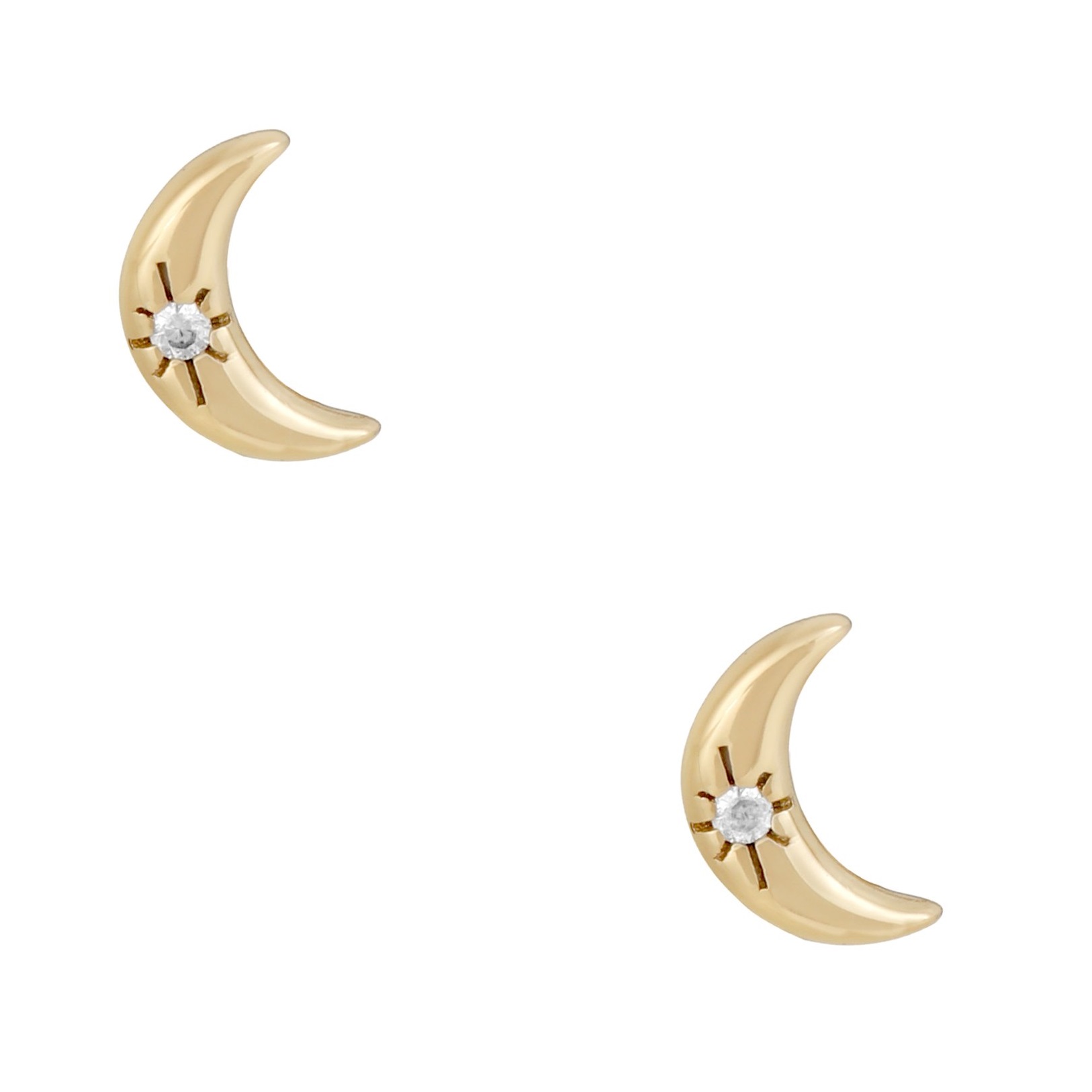 2021 new minimal delicate dainty 100 925 sterling silver 56mm tiny star signet moon stud earring for women girl