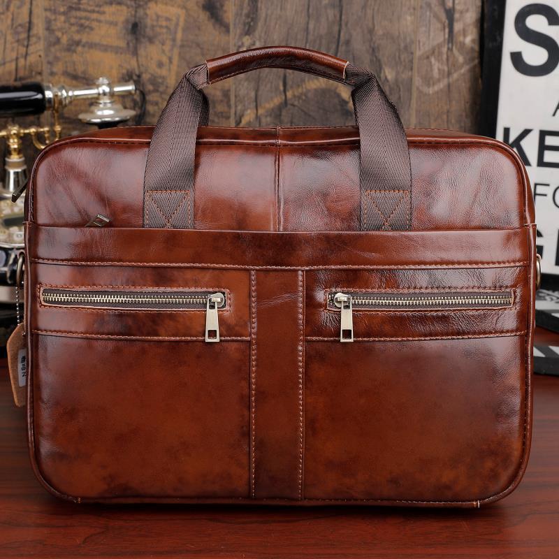 New hot selling men's bag crossbar handbag top layer leather leisure one shoulder business bag men's outdoor sports notebook, Brown
New hot selling men's bag crossbar handbag top layer leather leisure one shoulder business bag men's outdoor sports notebook, Brown