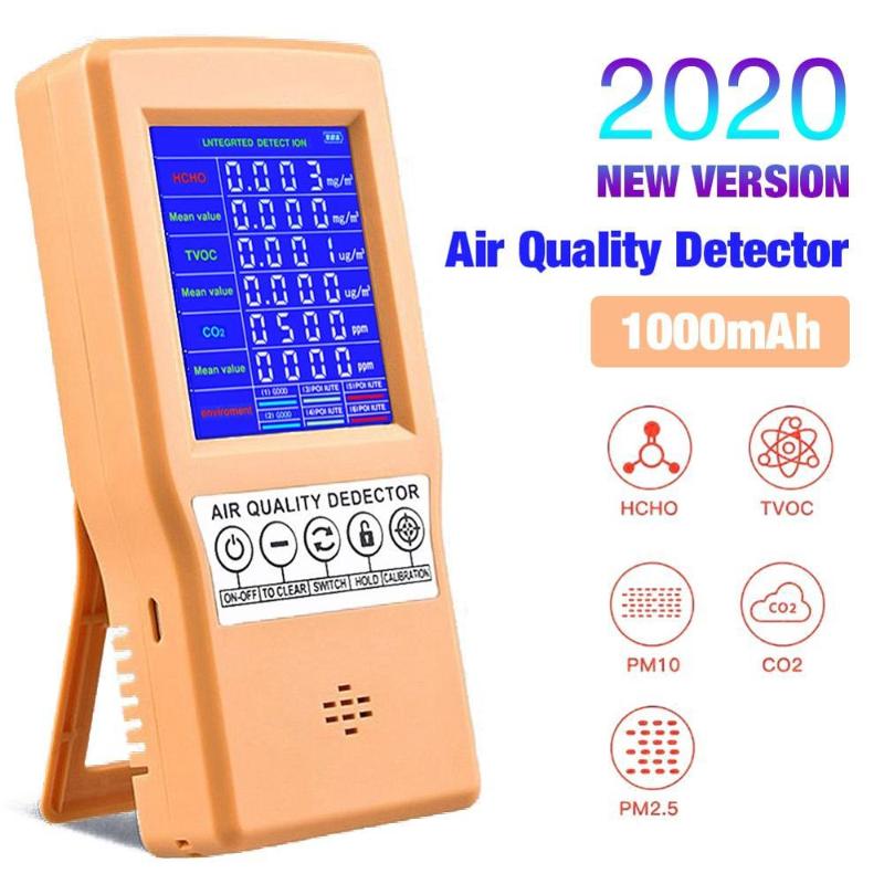 EU US Shipment Handhold Air Quality Detector TVOC Formaldehyde(HCHO) CO2 PM2.5/PM10 Monitor for Home Office Indoors
EU US Shipment Handhold Air Quality Detector TVOC Formaldehyde(HCHO) CO2 PM2.5/PM10 Monitor for Home Office Indoors