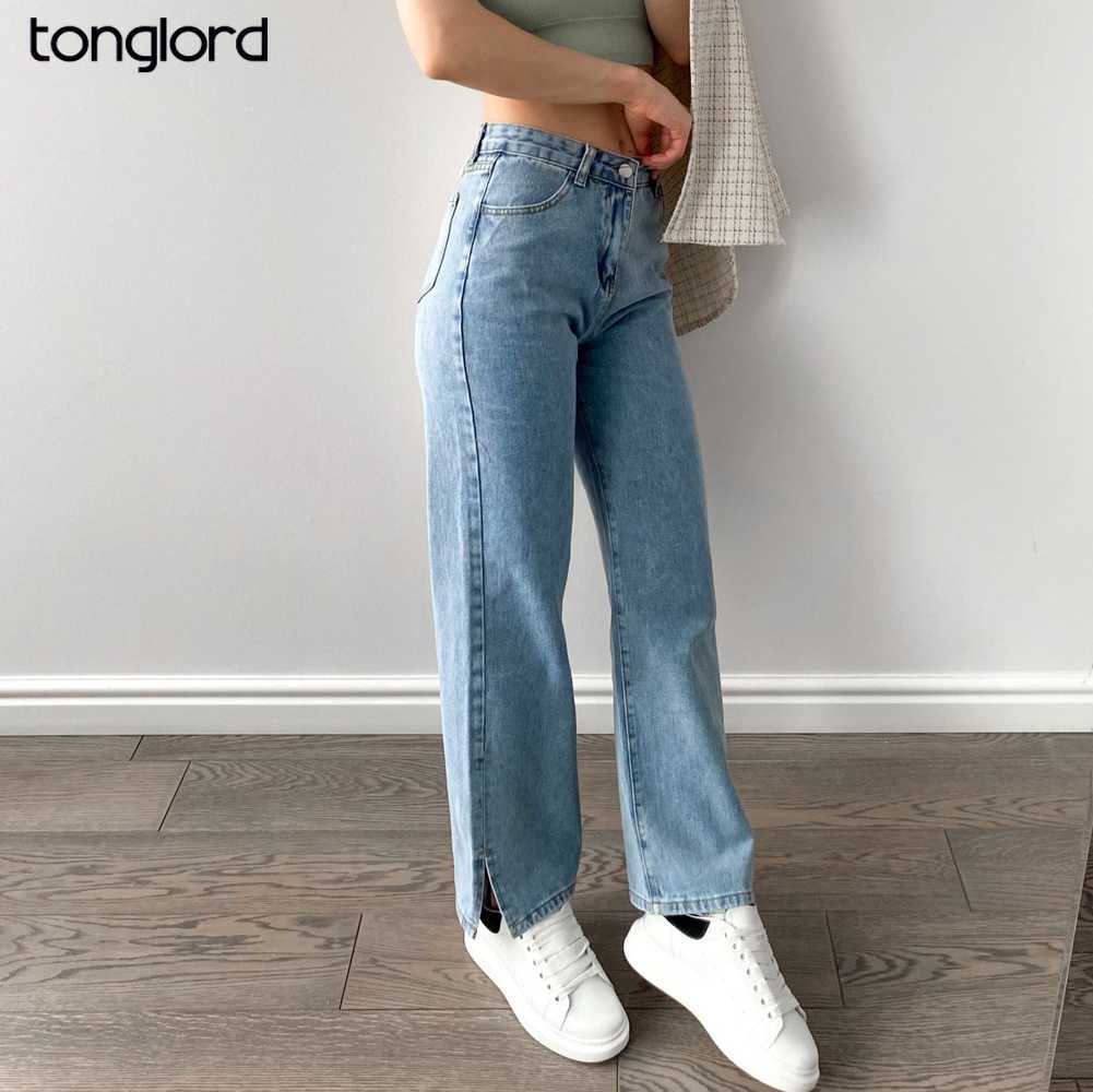 Women Denim Pants Spirng Autumn Female Loose Wide Leg Pant Full Length Jeans Trouses Plus Size 4XL High Waist Baggy 210922