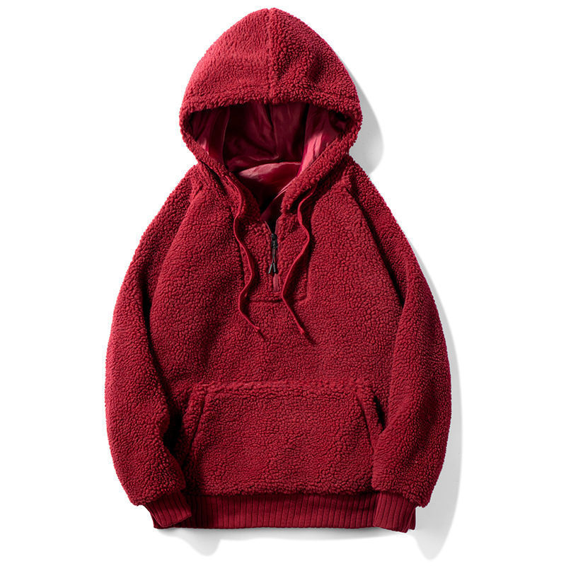 FGKKS Men Hoodies Sweatshirts Autumn Winter Woollen Fashion Solid Color Mens Hoodies Male Casual Big Pocket Sweatshirts 201020