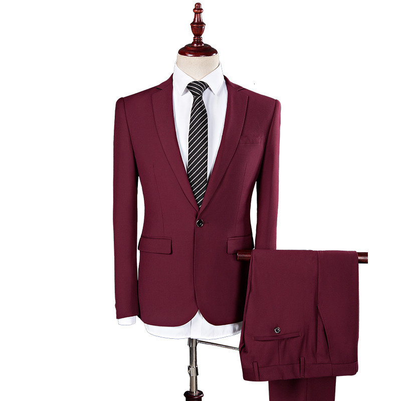 Men's Classic 1 Button Slim Fit 2 Pieces Dress Suit Married Groom Blazer Suits Jacket Pants Plus Size S-6xl Vqkh, Burgundy
Men's Classic 1 Button Slim Fit 2 Pieces Dress Suit Married Groom Blazer Suits Jacket Pants Plus Size S-6xl Vqkh, Burgundy