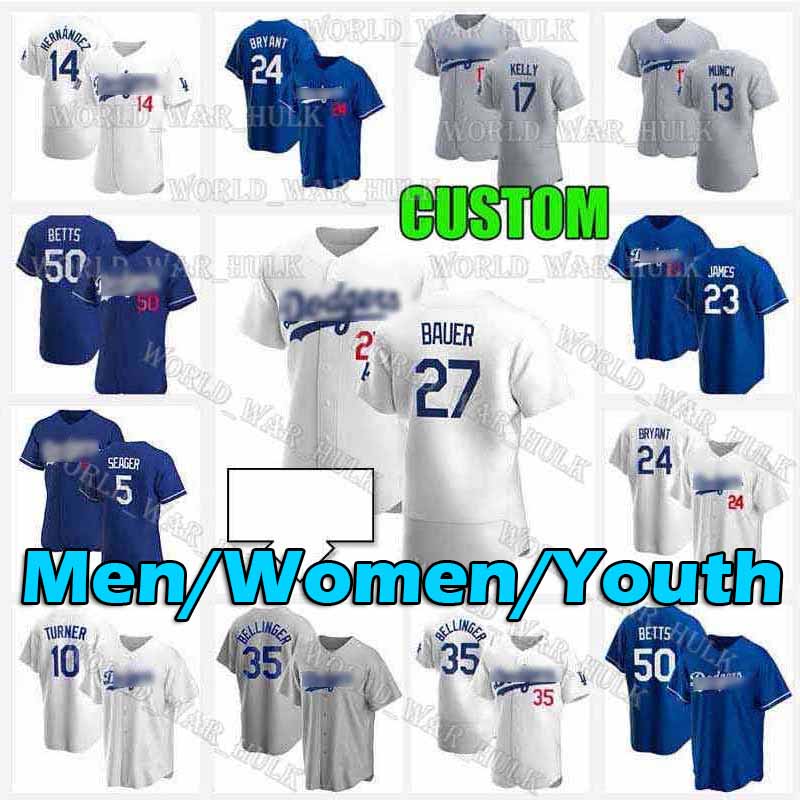 Dodgers Men Youth Women Kids Custom 5 Corey Seager 50 Mookie Betts 27 Trevor Bauer Los Clayton Kershaw Julio Urias Baseball Jerseys Angeles, Blue;black
Dodgers Men Youth Women Kids Custom 5 Corey Seager 50 Mookie Betts 27 Trevor Bauer Los Clayton Kershaw Julio Urias Baseball Jerseys Angeles, Blue;black