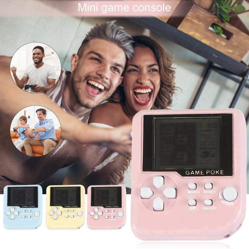 Portable Game Players Mini Console Machine Children's Handheld Nostalgic With Keychain Tetris Video Kids Children Gifts