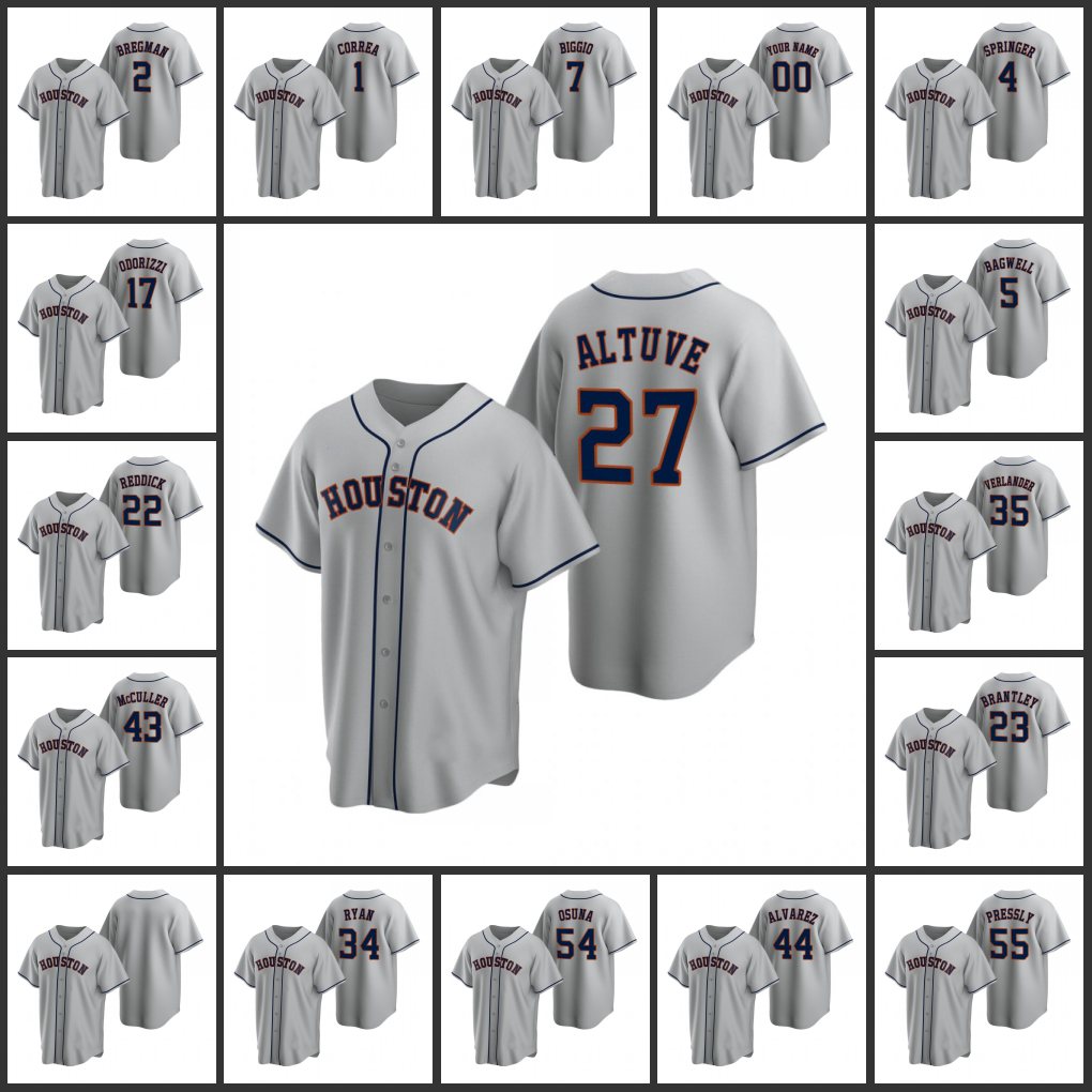 HoustonAstros Baseball Jersey #17 Jake Odorizzi 1 Carlos Correa 2 Alex Bregman 4 George Springer 27 Jose Altuve Custom Gray 1010
HoustonAstros Baseball Jersey #17 Jake Odorizzi 1 Carlos Correa 2 Alex Bregman 4 George Springer 27 Jose Altuve Custom Gray 1010
